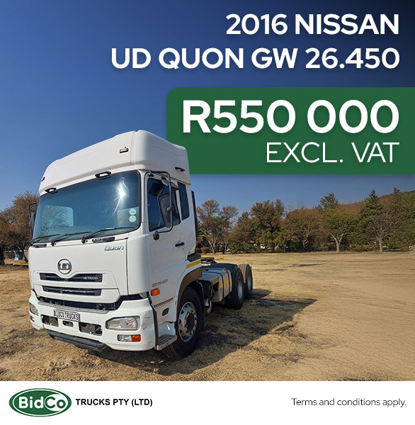 2016 Nissan UD Quon GW 26.450 R 550 000 Excl. Vat